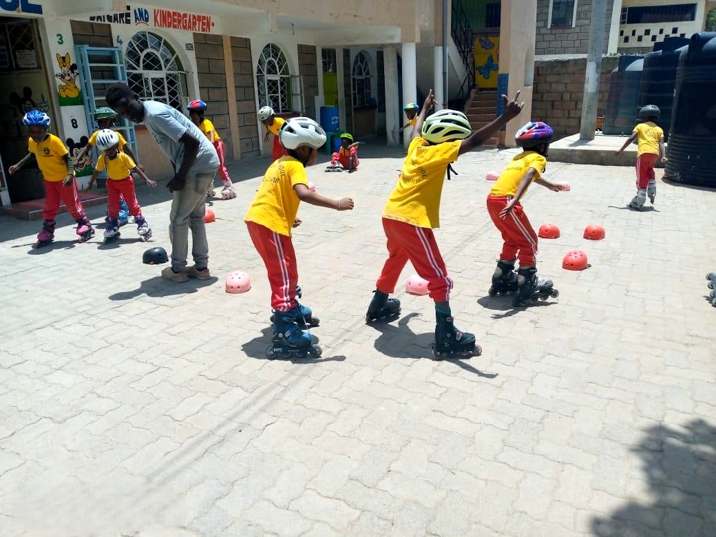 Children skating activity